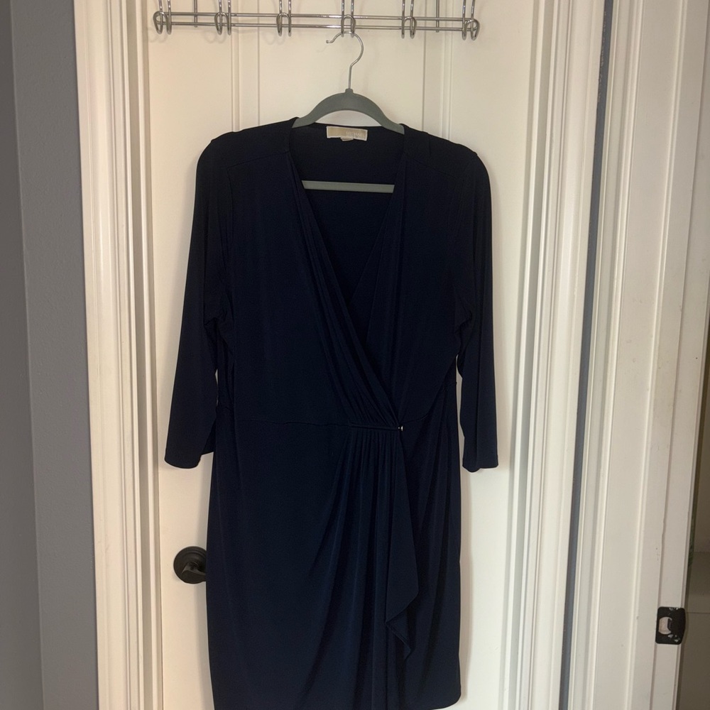 Michael Kors Deep Blue Long Sleeve Dress